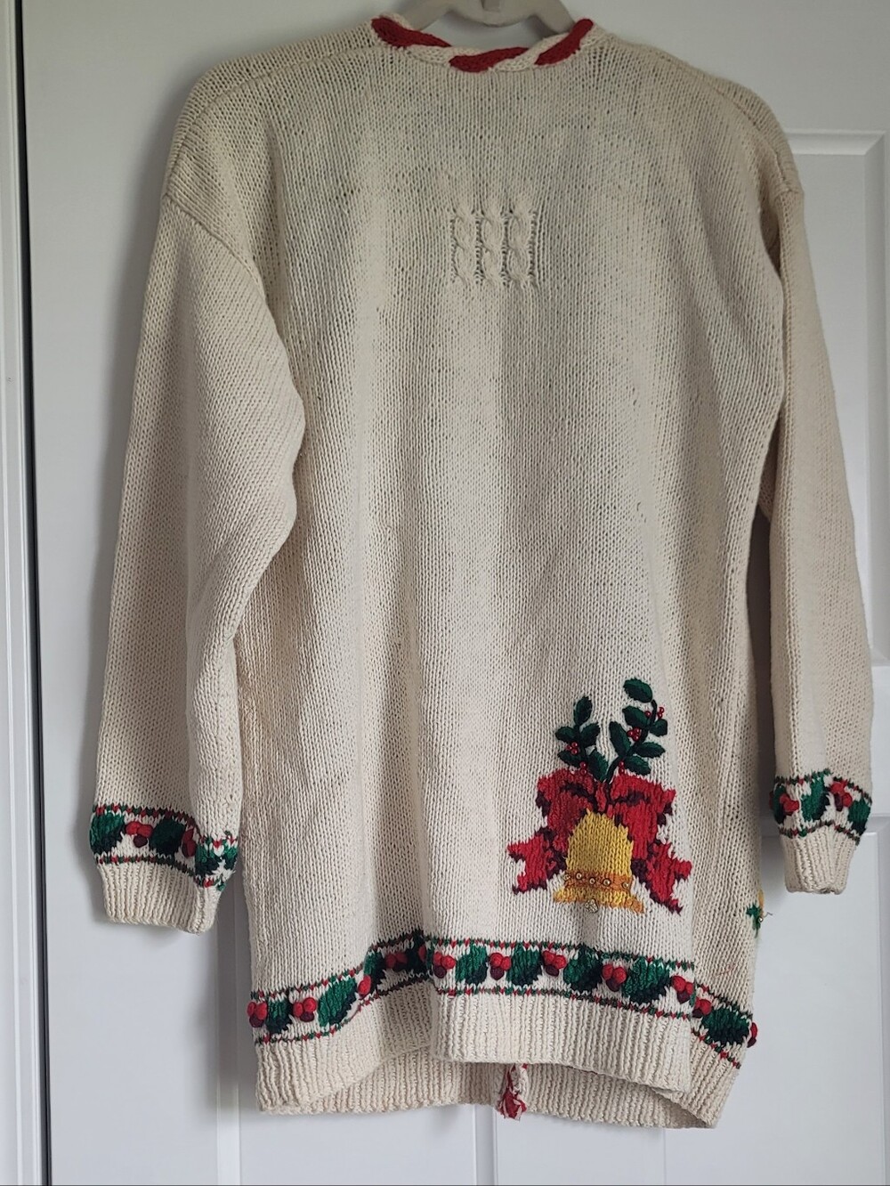 Vintage Marisa Christina Cream Holiday Cardigan - Picture 8 of 8